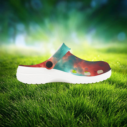 Red Galaxy Kid's Foam Clogs