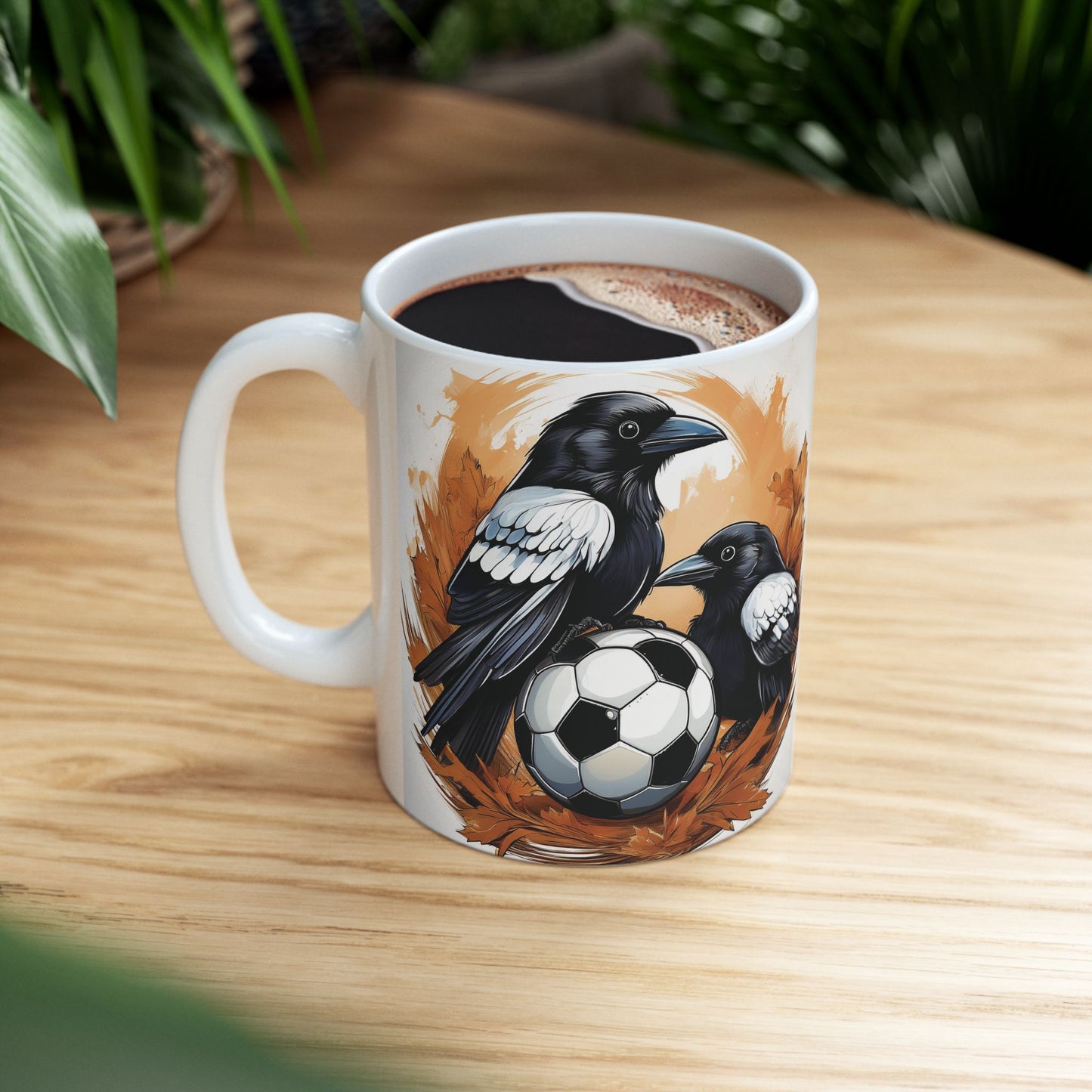 Magpies And Football Ceramic Mugs (11oz\15oz)
