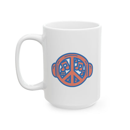 "Beats Not Bombs" Peace Ceramic Mug (11oz/15oz)