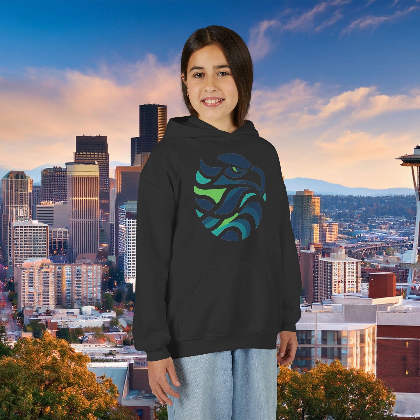 Seattle Football Logo Youth Hoodie