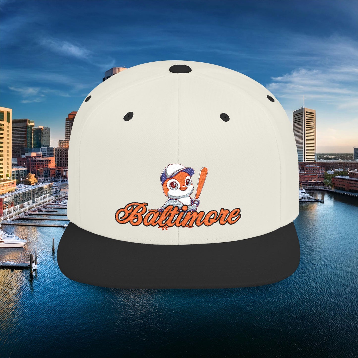 Baltimore Baseball Mini Oriole Flat Bill Snapback