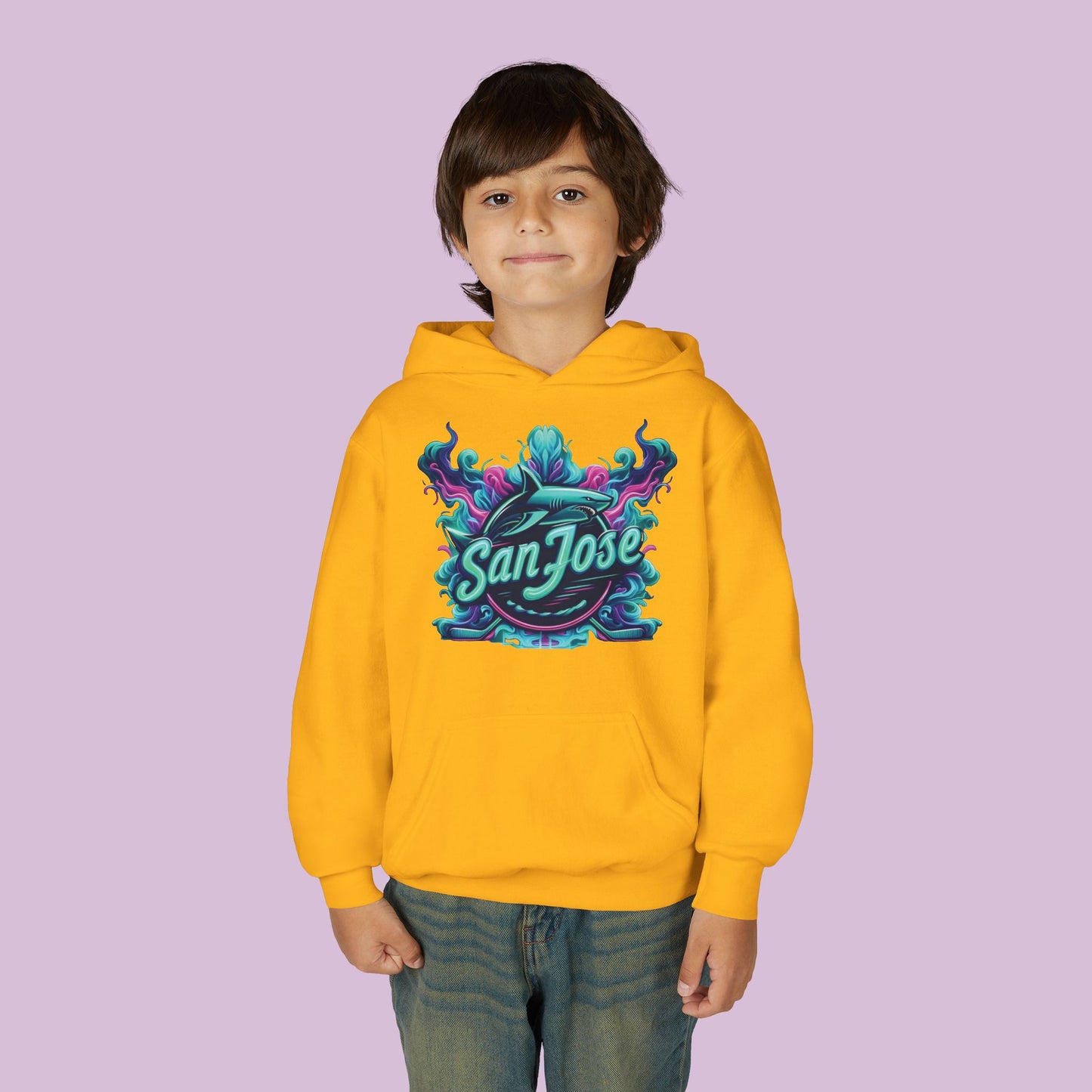San Jose Hockey Neon Youth Hoodie