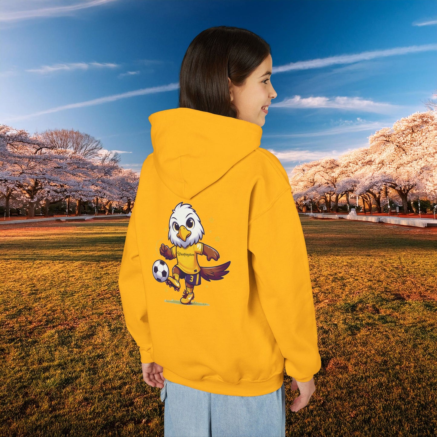 Washington Spirit Yellow Design Youth Hoodie