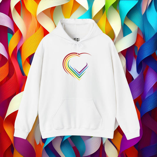 Rainbow Heart Unisex Hoodie