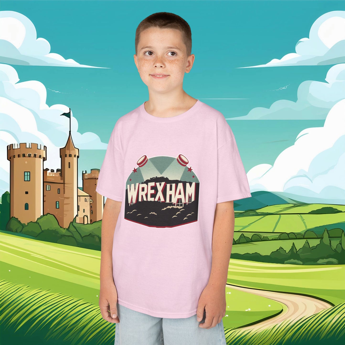 Wrexham Hollywood Sign Kids Tee