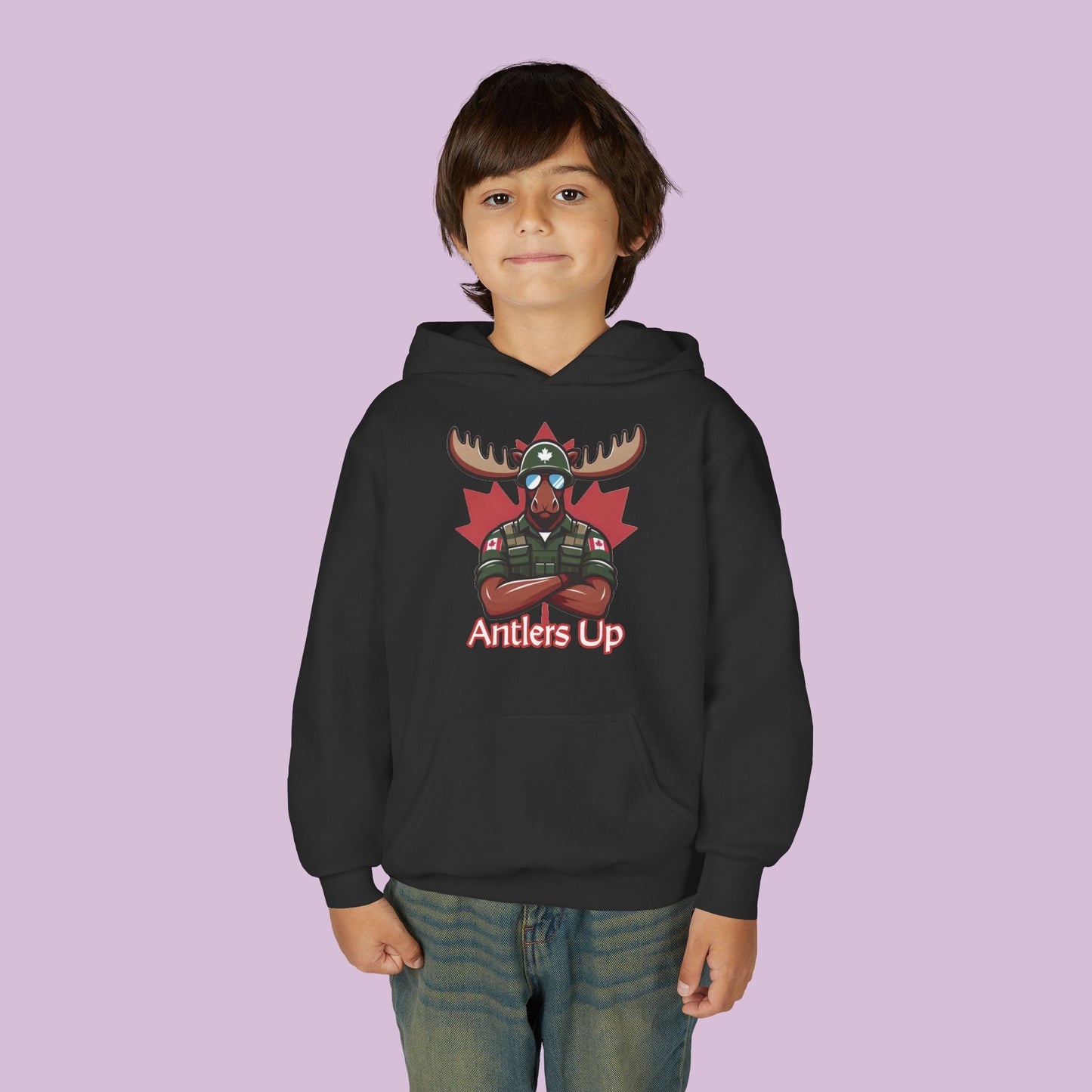 Canadian Moose "Antlers Up" Youth Hoodie