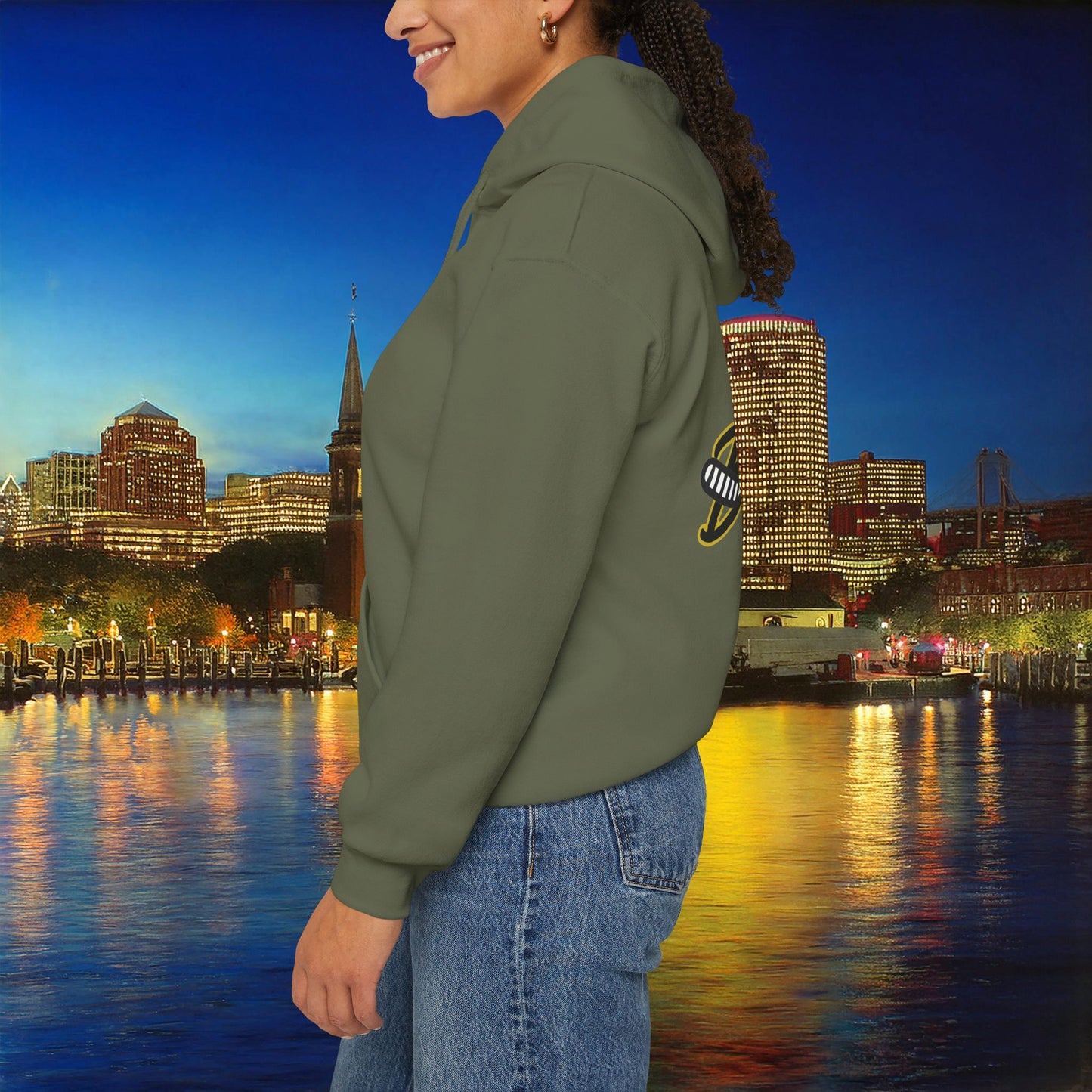 Boston Hockey Bear Hoodie