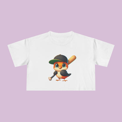 Baltimore Baseball Little Oriole Women's Crop Tee