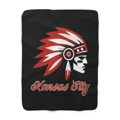 Kansas City Chief Sherpa Fleece Blanket