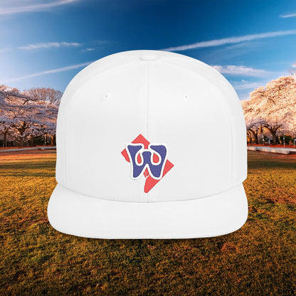 Washington Funky W Flat Bill Snapback - Blue