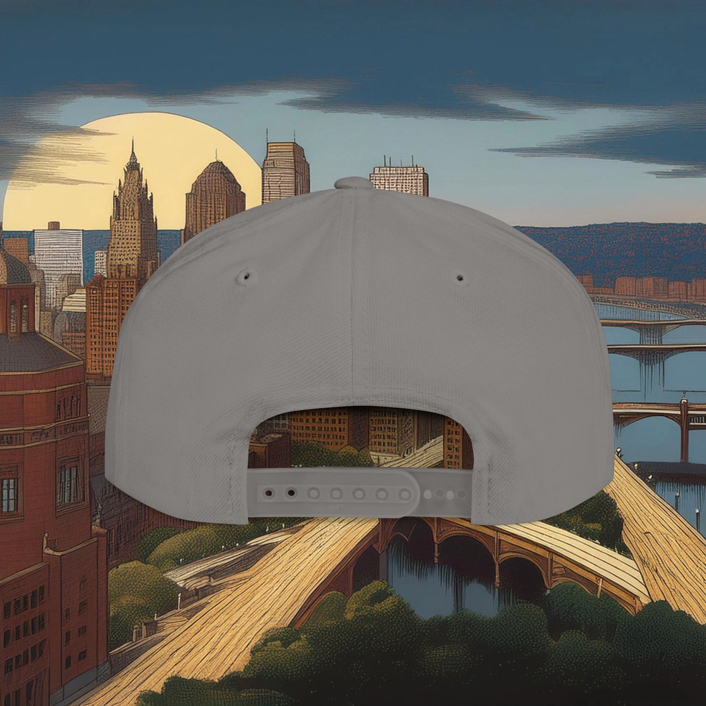 Pittsburgh Baseball Logo Flat Bill Snapback