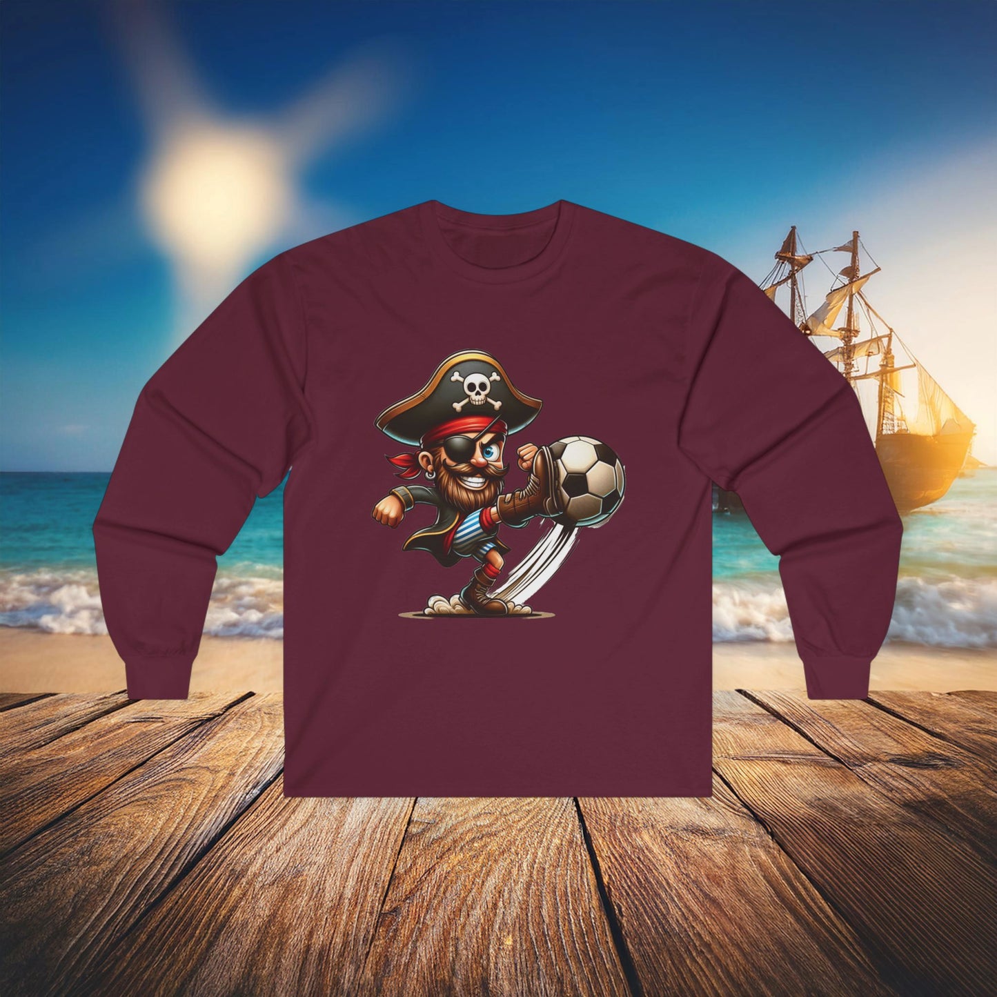 St Pauli Pirate Soccer Long Sleeve Tee