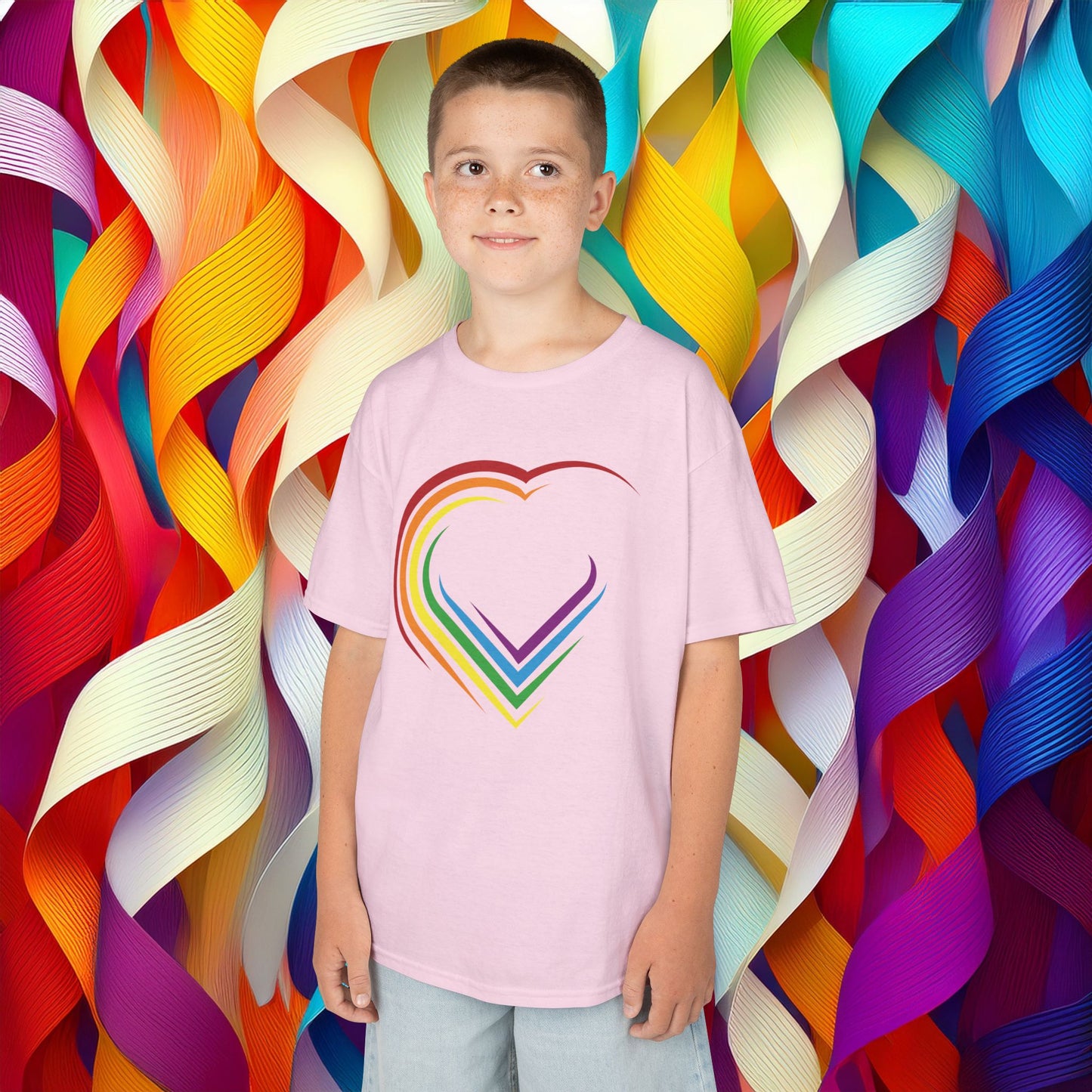 Rainbow Heart Kids Tee