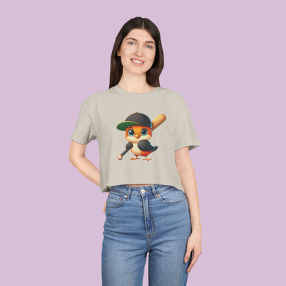 Baltimore Baseball Little Oriole Women's Crop Tee