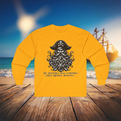 "Beatings Will Continue" Pirate Long Sleeve Tee