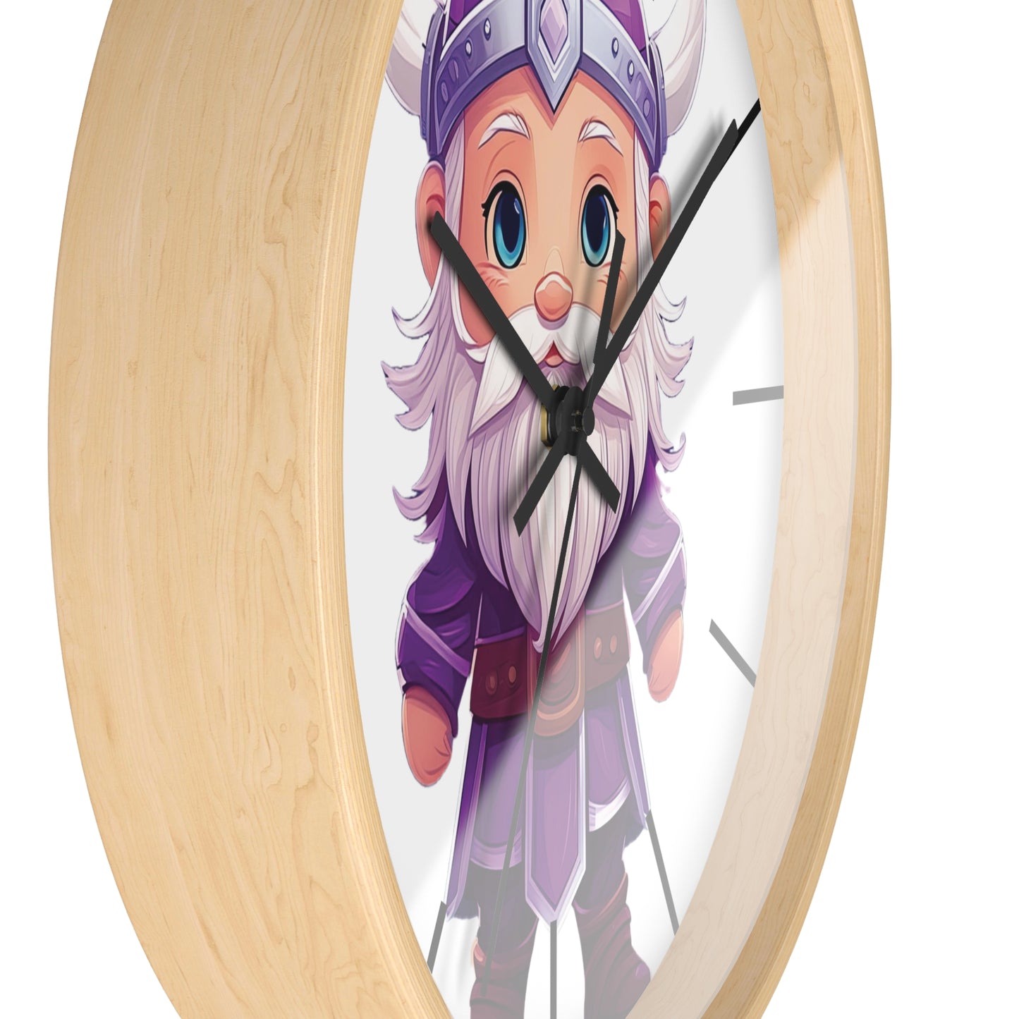 Purple Viking Wall Clock