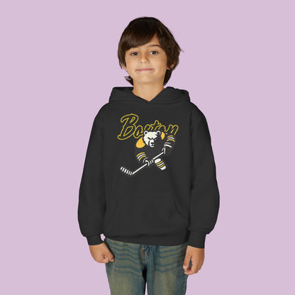Boston Hockey Bear Youth Hoodie