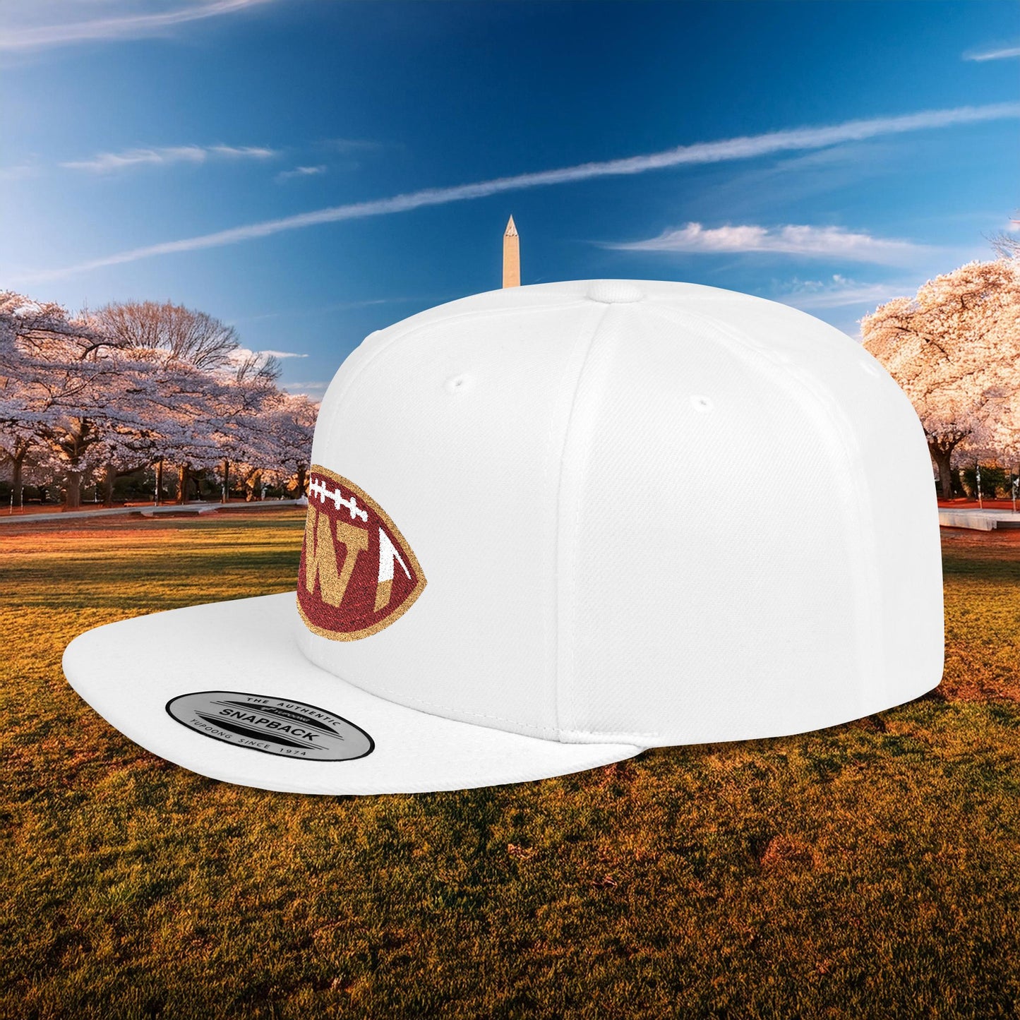 Washington Football Logo Flat Bill Snapback