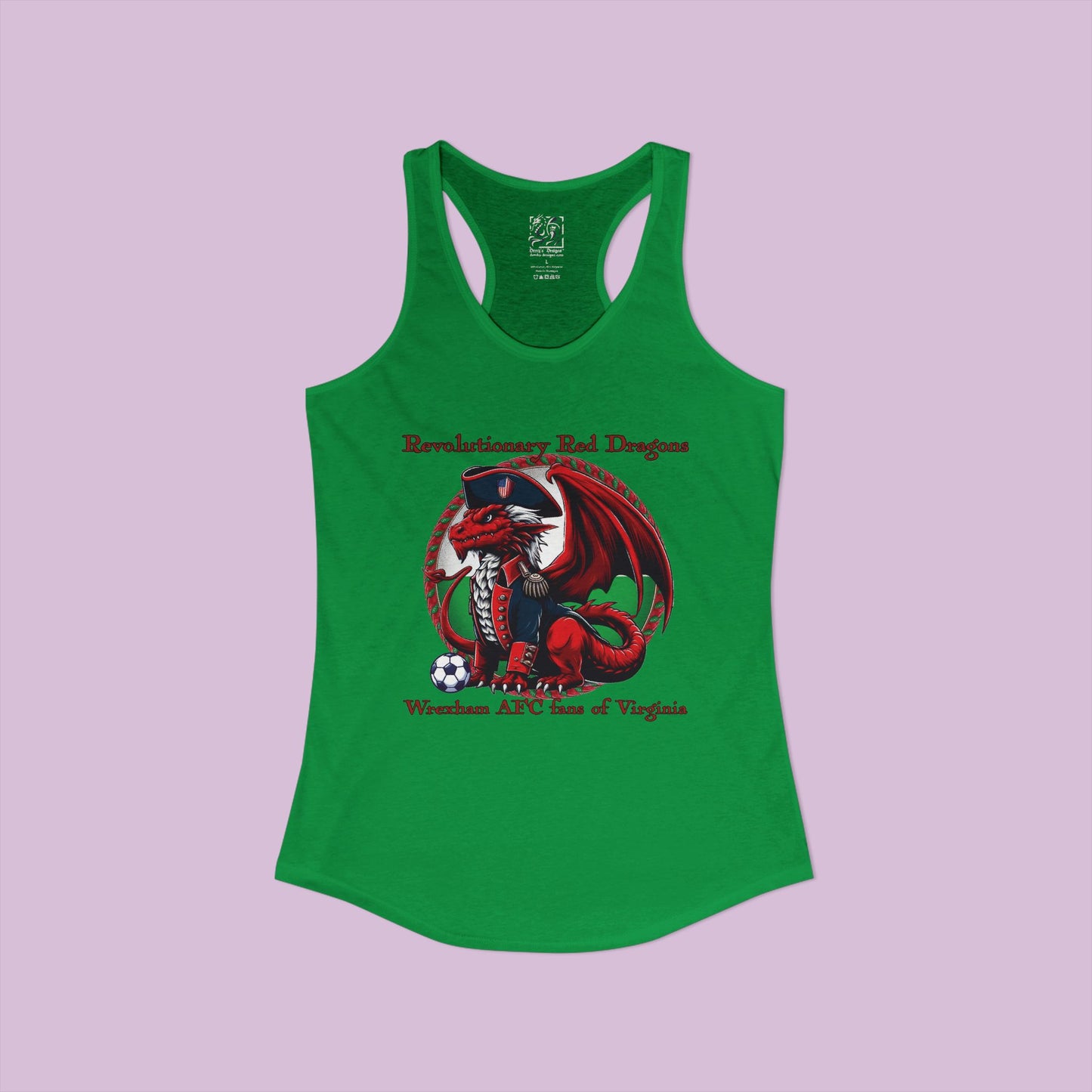 Revolutionary Red Dragons Logo Women's Racerback Tank