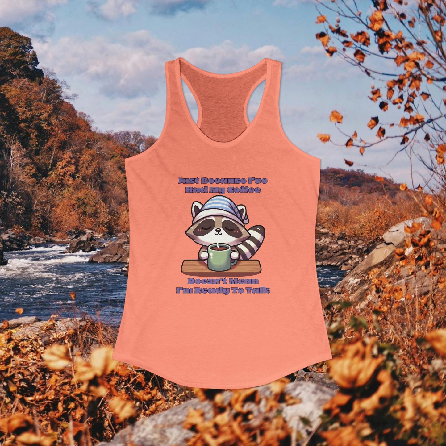 Raccoon Coffee Women's Racerback Tank