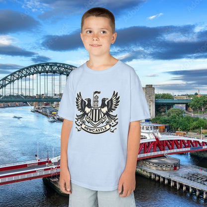 Newcastle United B&W Crest Kids Tee