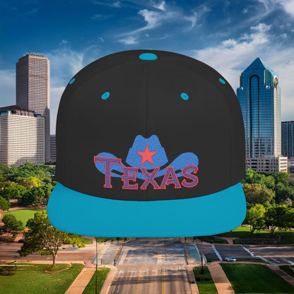 Texas Cowboy Hat Flat Bill Snapback