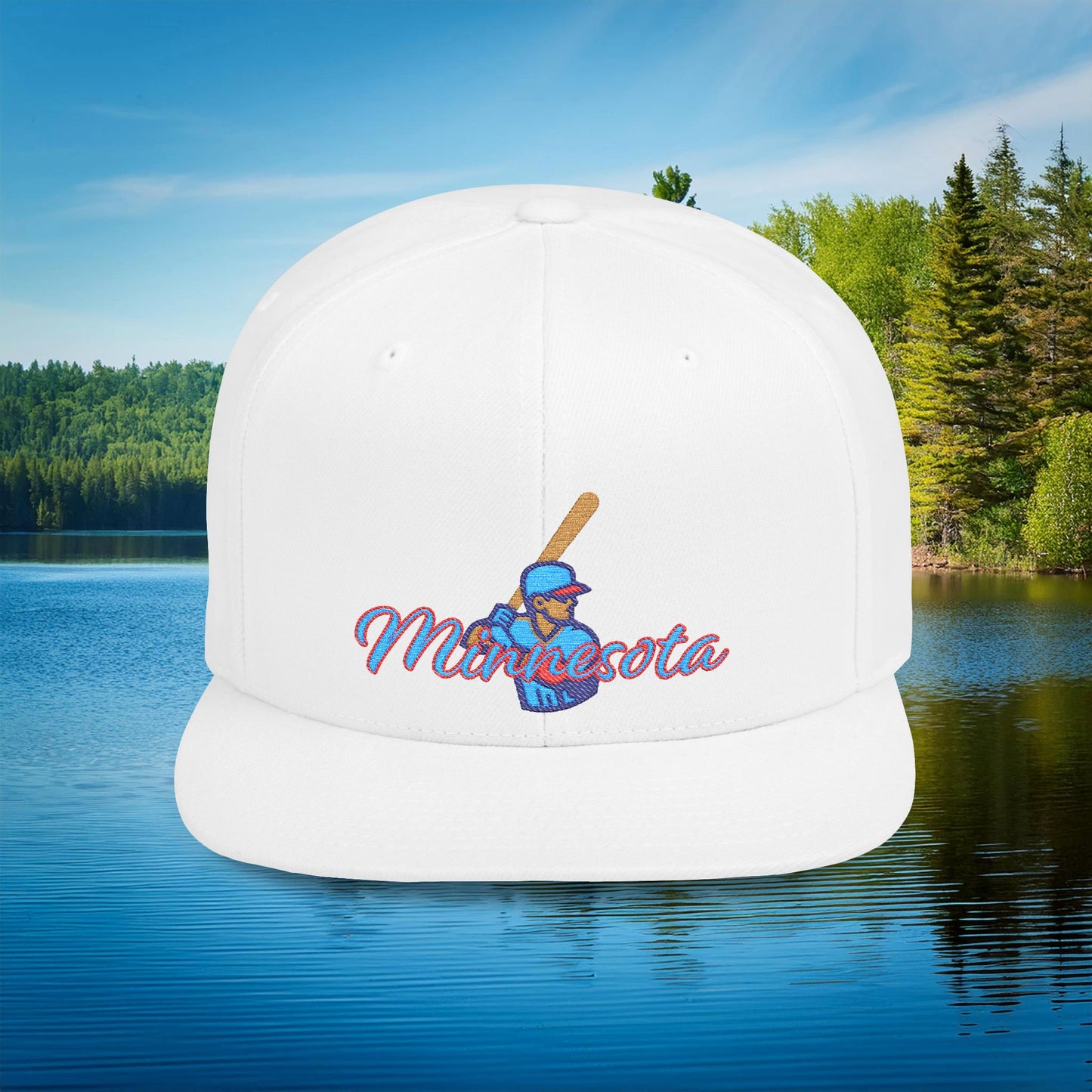 Minnesota Baseball Logo Flat Bill Snapback
