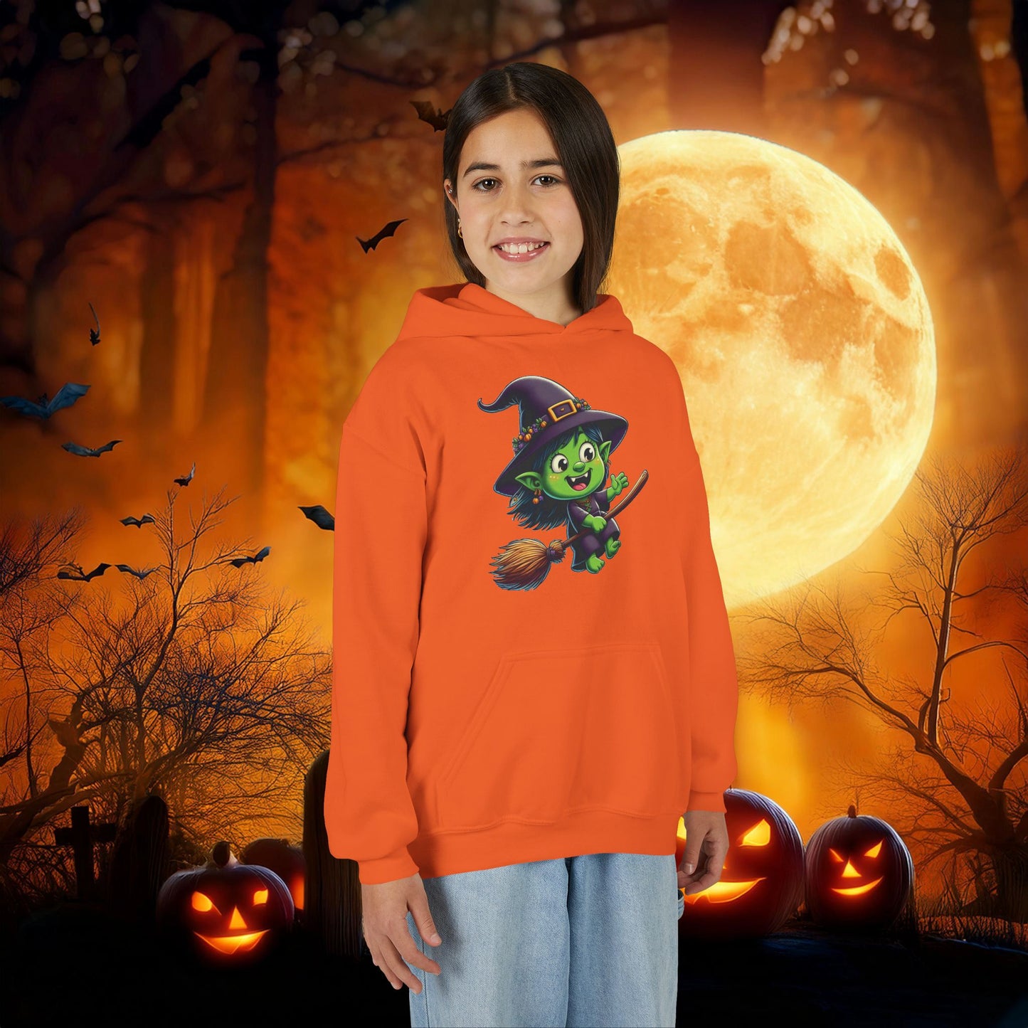 Flying Witch Youth Hoodie