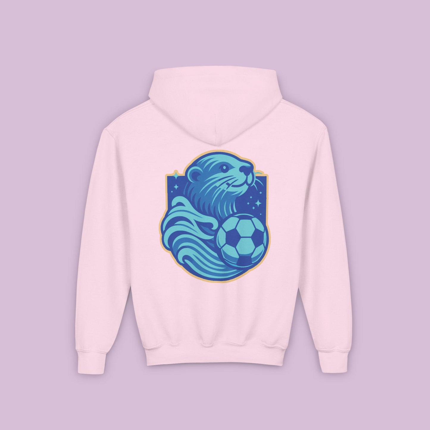 Sea Otter Soccer Logo Youth Hoodie
