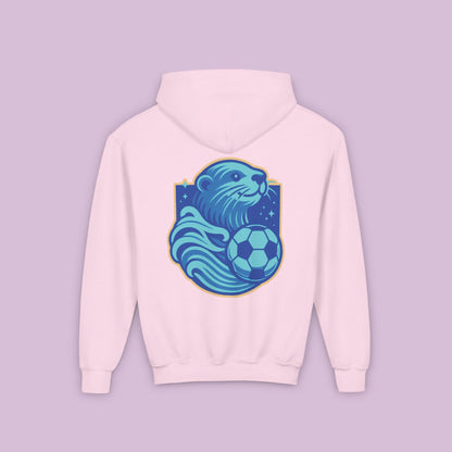 Sea Otter Soccer Logo Youth Hoodie