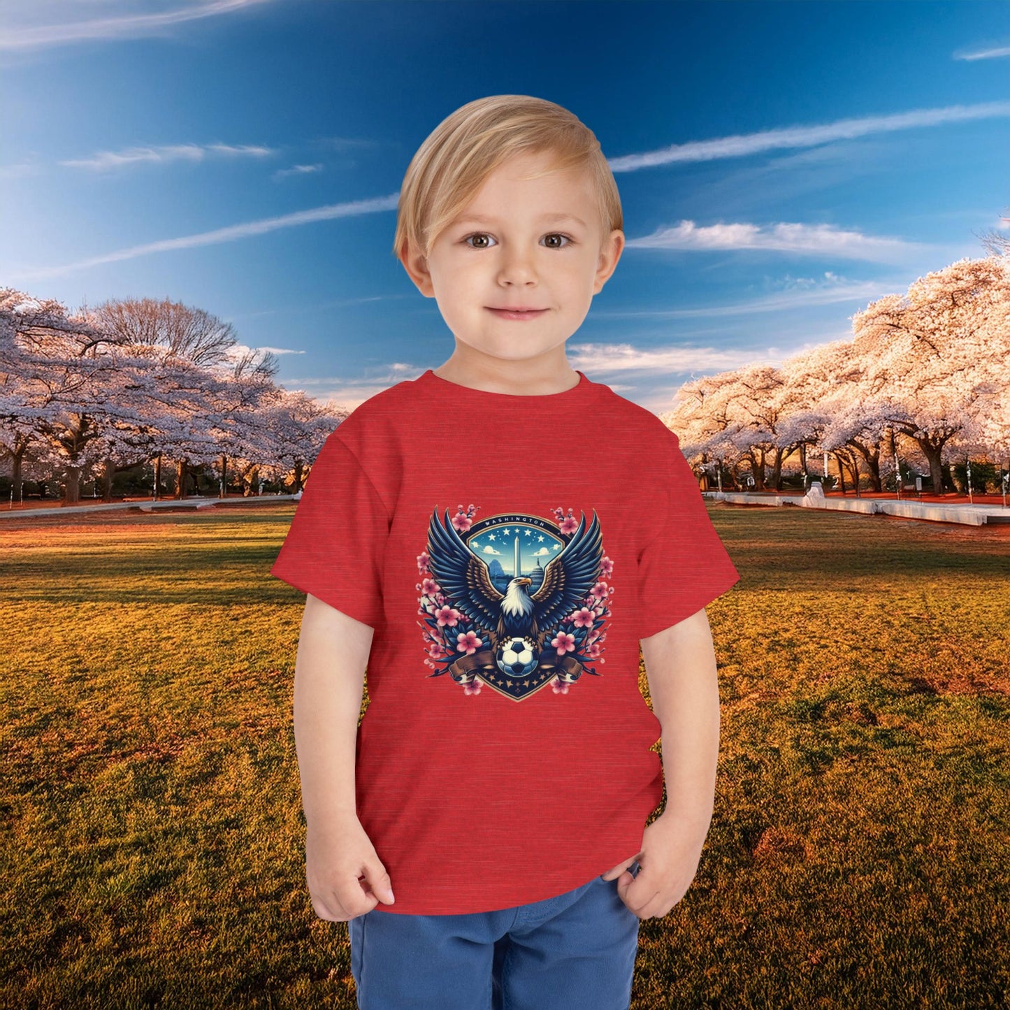 Washington Cherry Blossom Design Toddler Tee