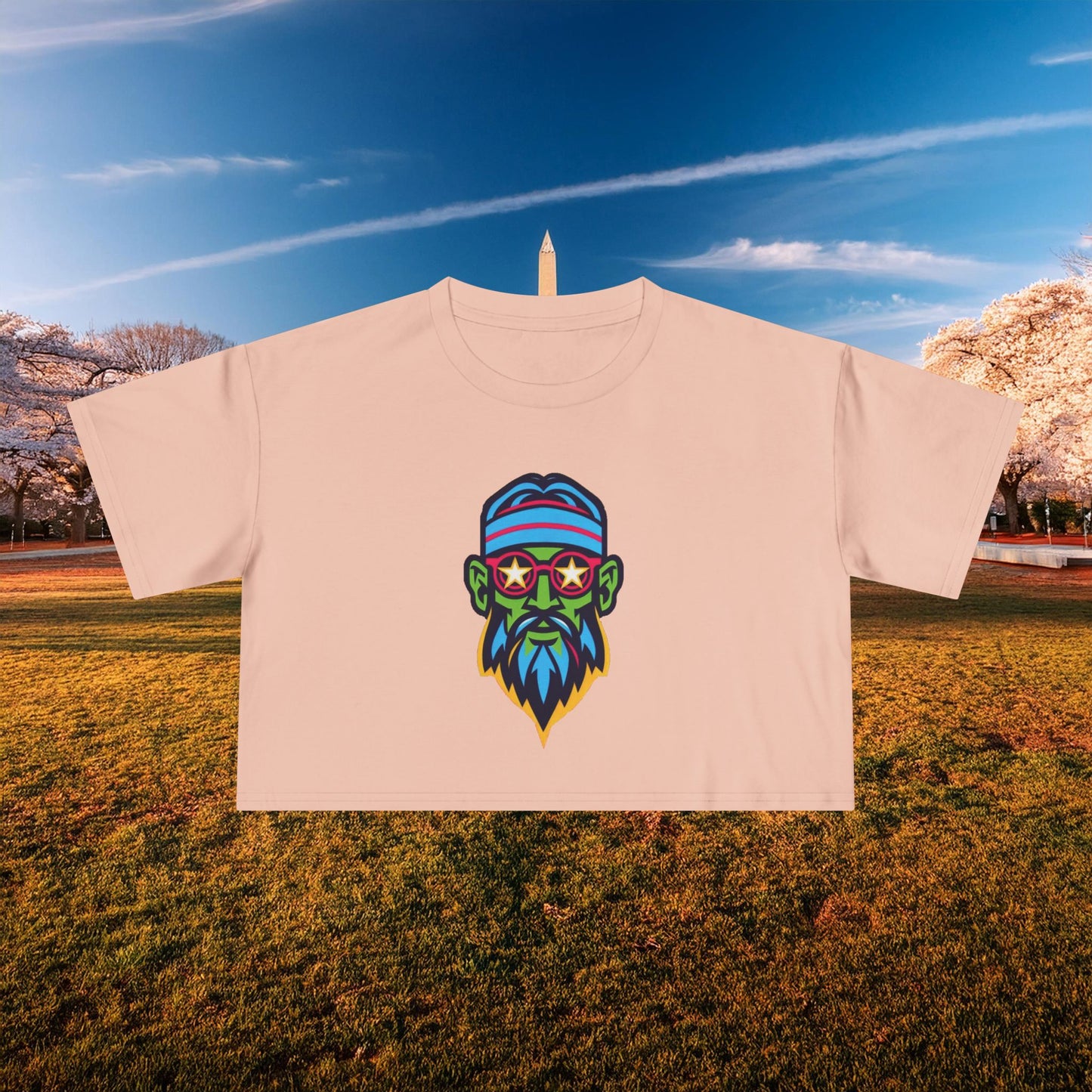 Psychedelic Wizard's Player Women's Crop Tee