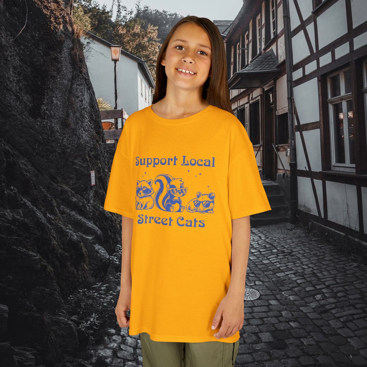 Support Local Street Cats Kids Tee