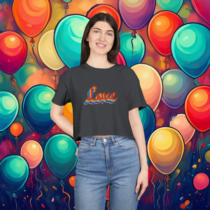 Rainbow Love Women's Crop Tee