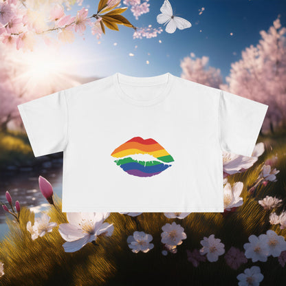 Rainbow Kiss Women's Crop Tee