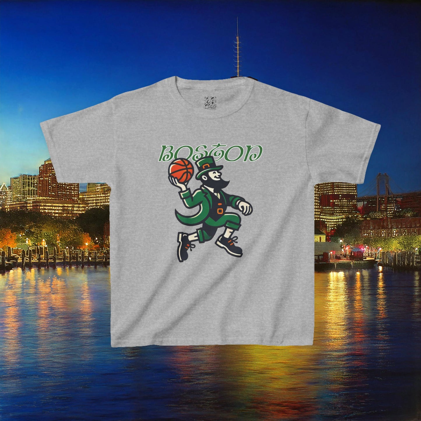 Boston Basketball Logo Kids Tee