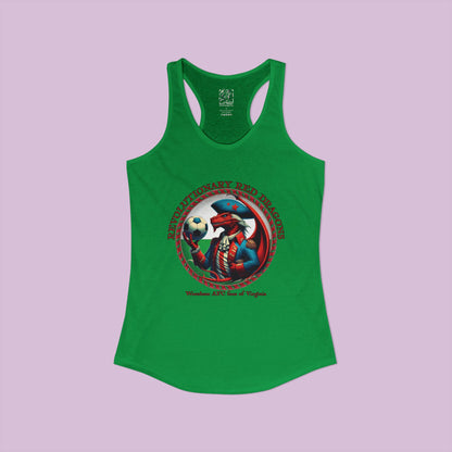 Revolutionary Red Dragons Crest Women's Racerback Tank
