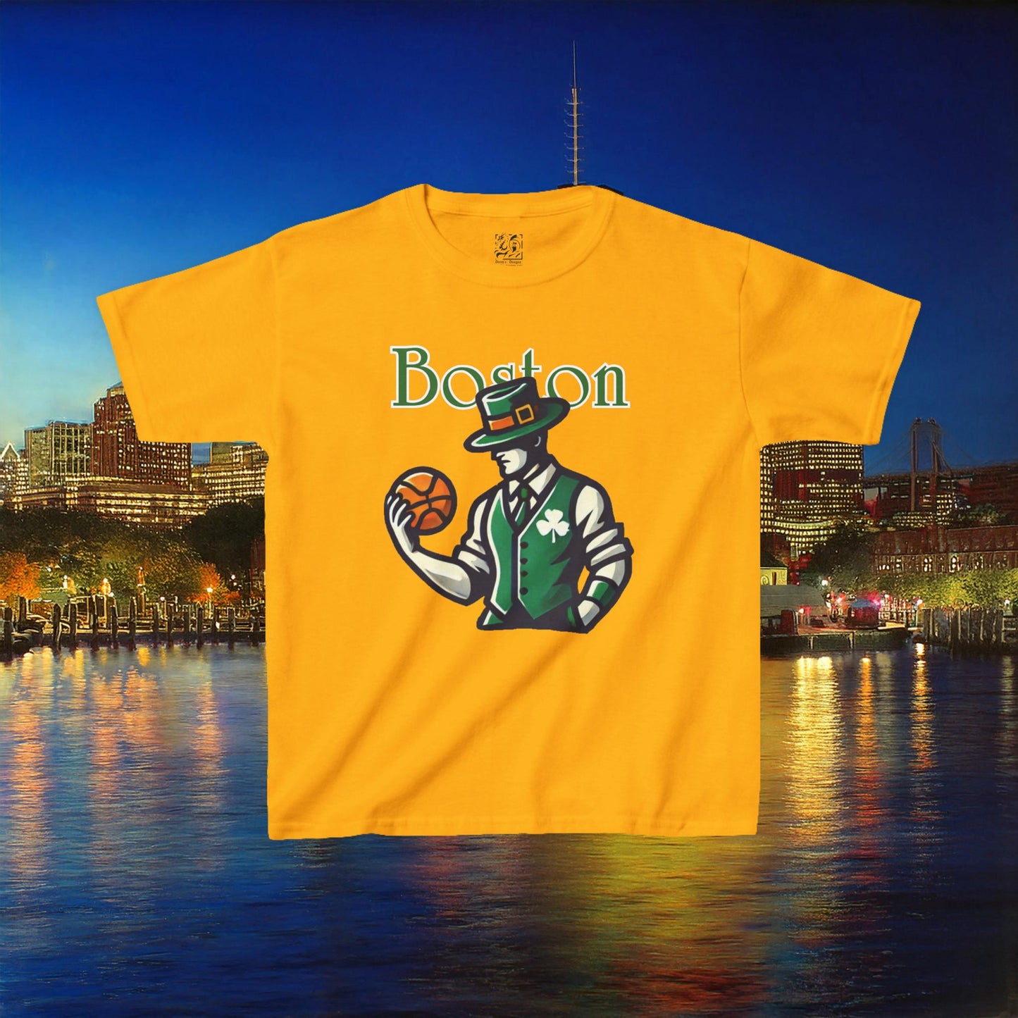Boston Basketball Kids Tee