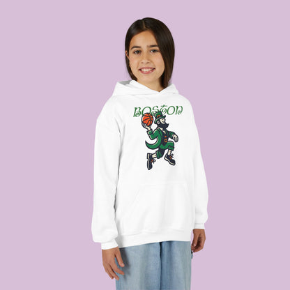 Boston Basketball Logo Youth Hoodie