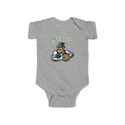 Boston Basketball Design Infant Bodysuit