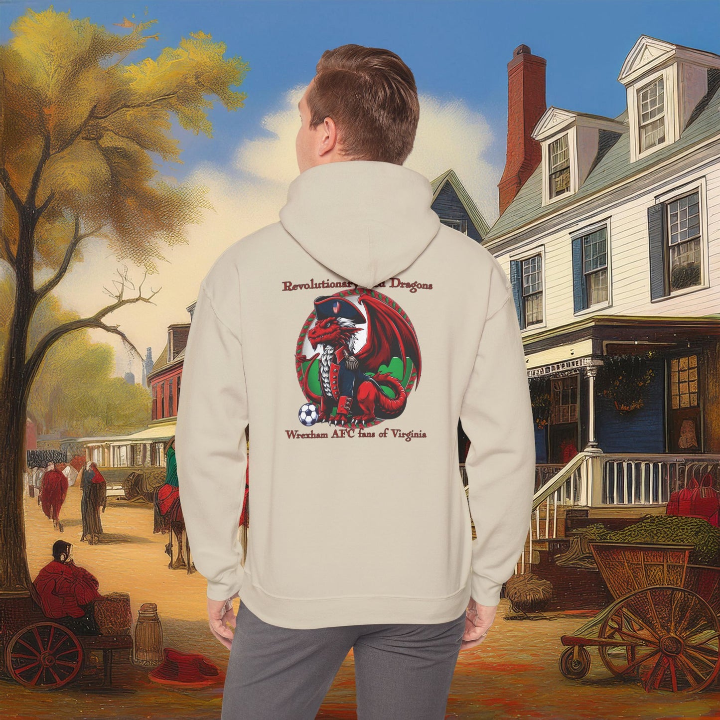 Revolutionary Red Dragons Front & Back Logo Hoodie