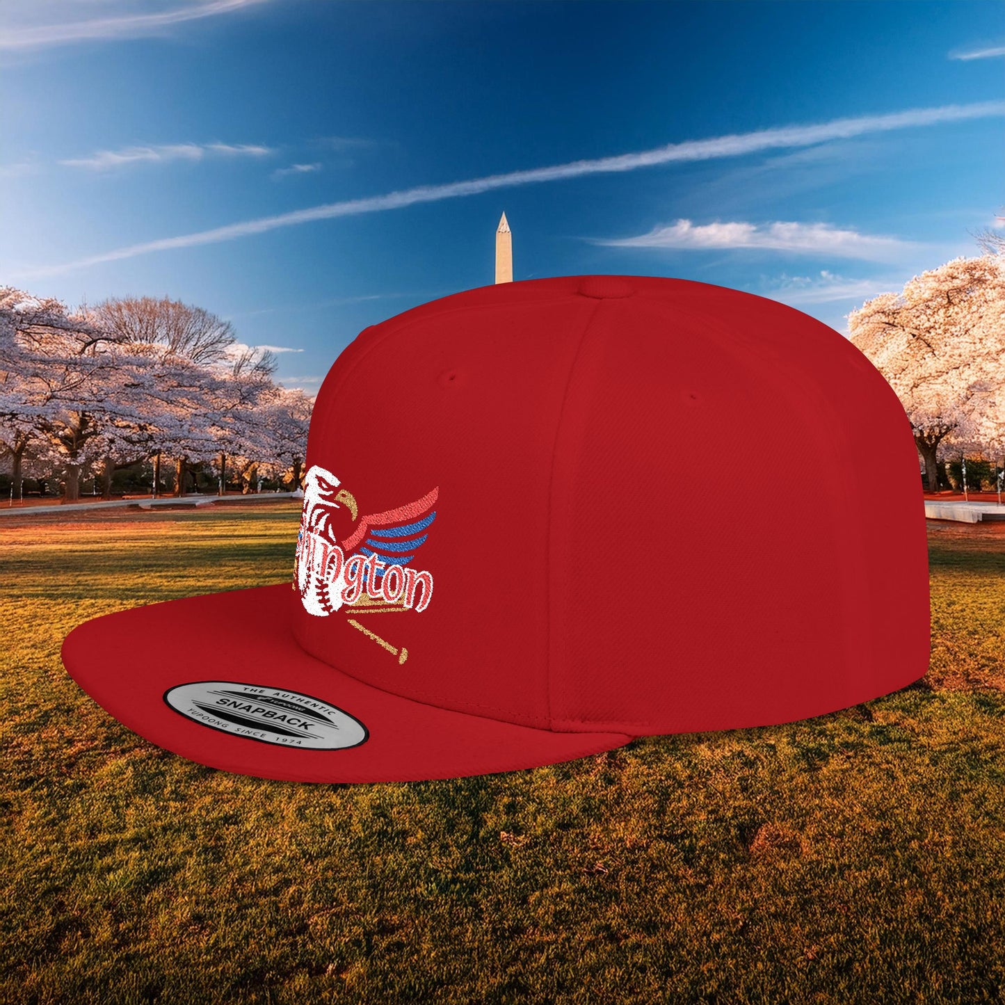 Washington Baseball Eagle Logo Flat Bill Snapback