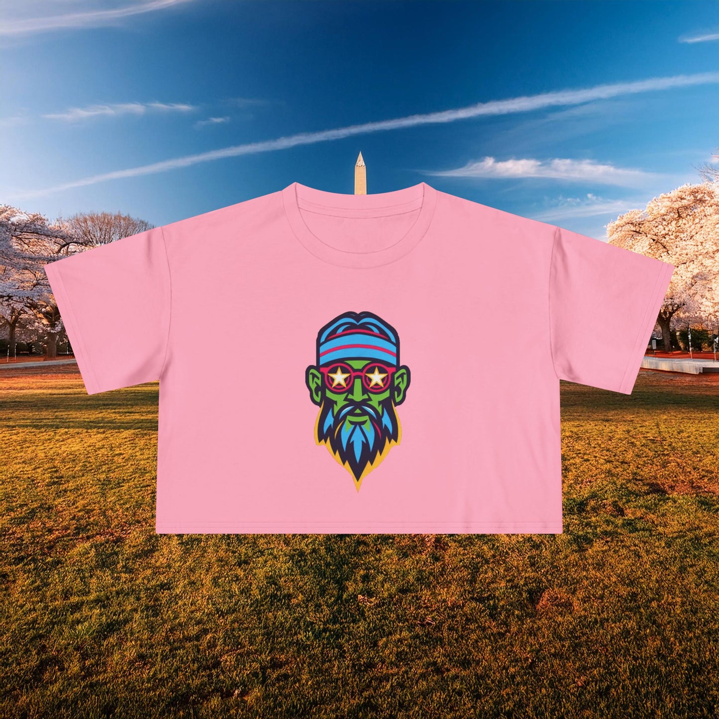 Psychedelic Wizard's Player Women's Crop Tee