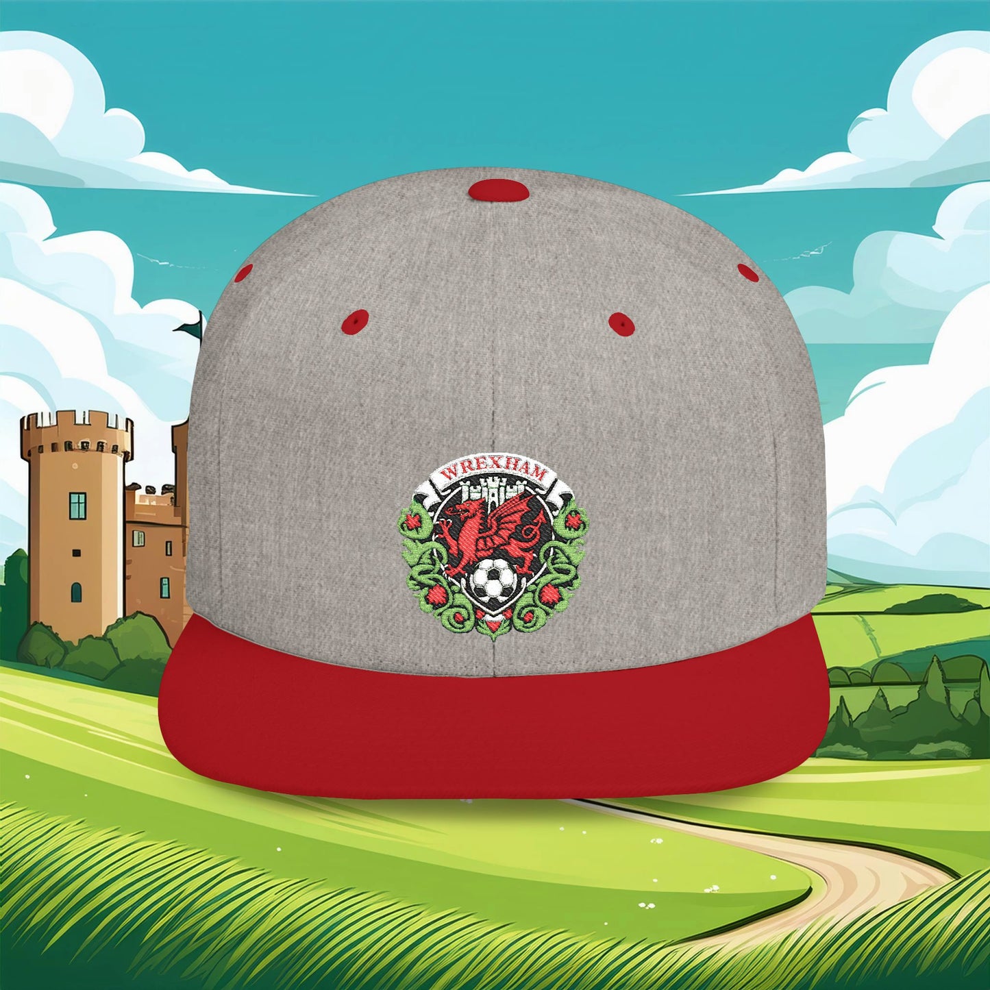 Wrexham Crest Flat Bill Snapback