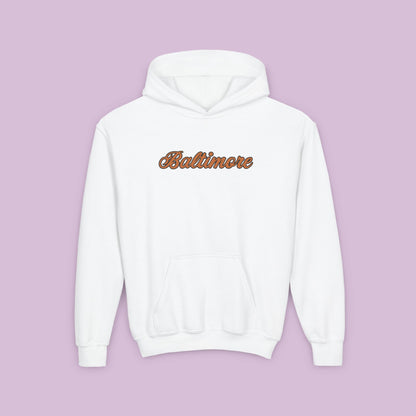 Baltimore Baseball Little Oriole Youth Hoodie