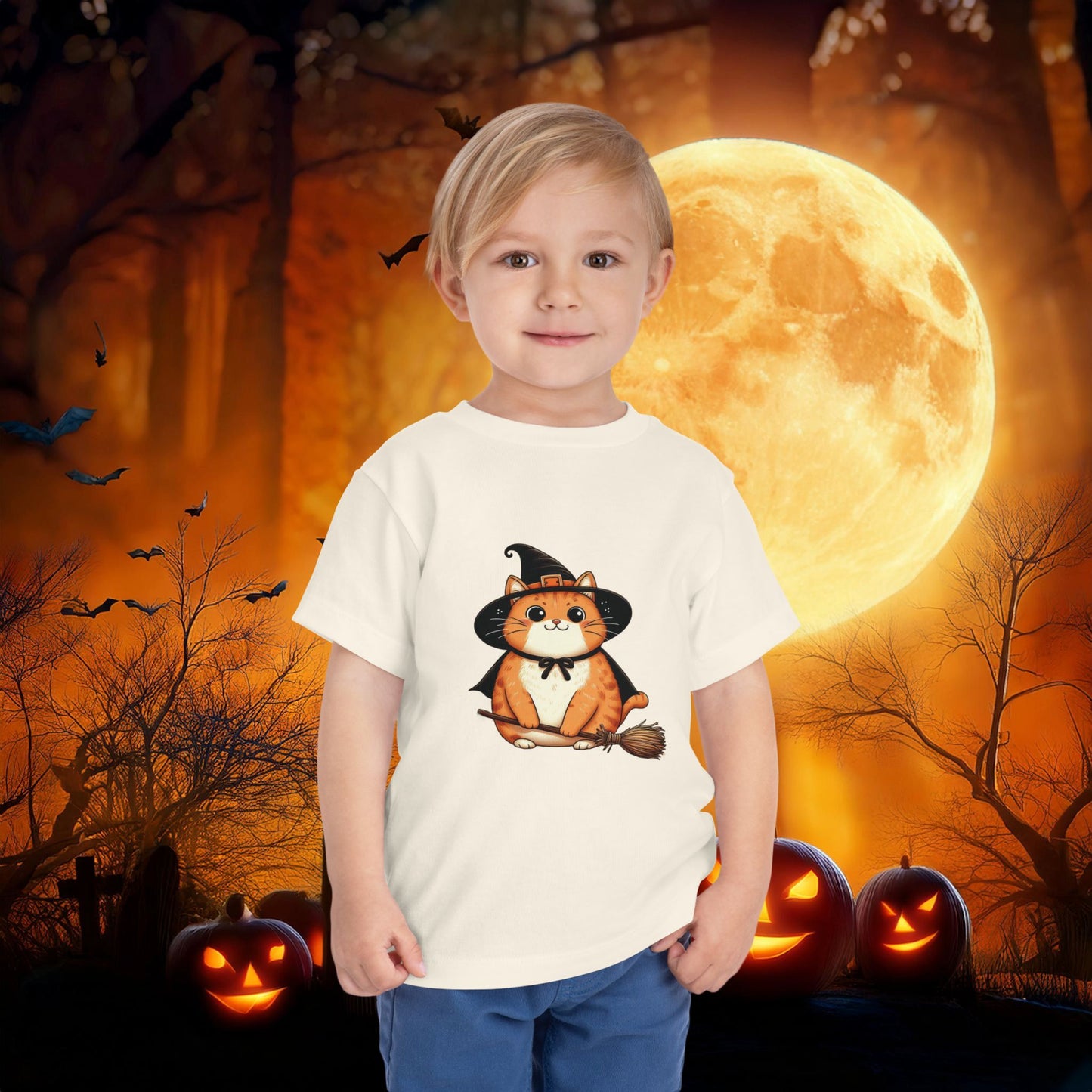 Trick or Treat Cat Toddler Tee