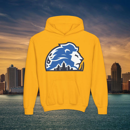 Detroit Football Skyline Youth Hoodie