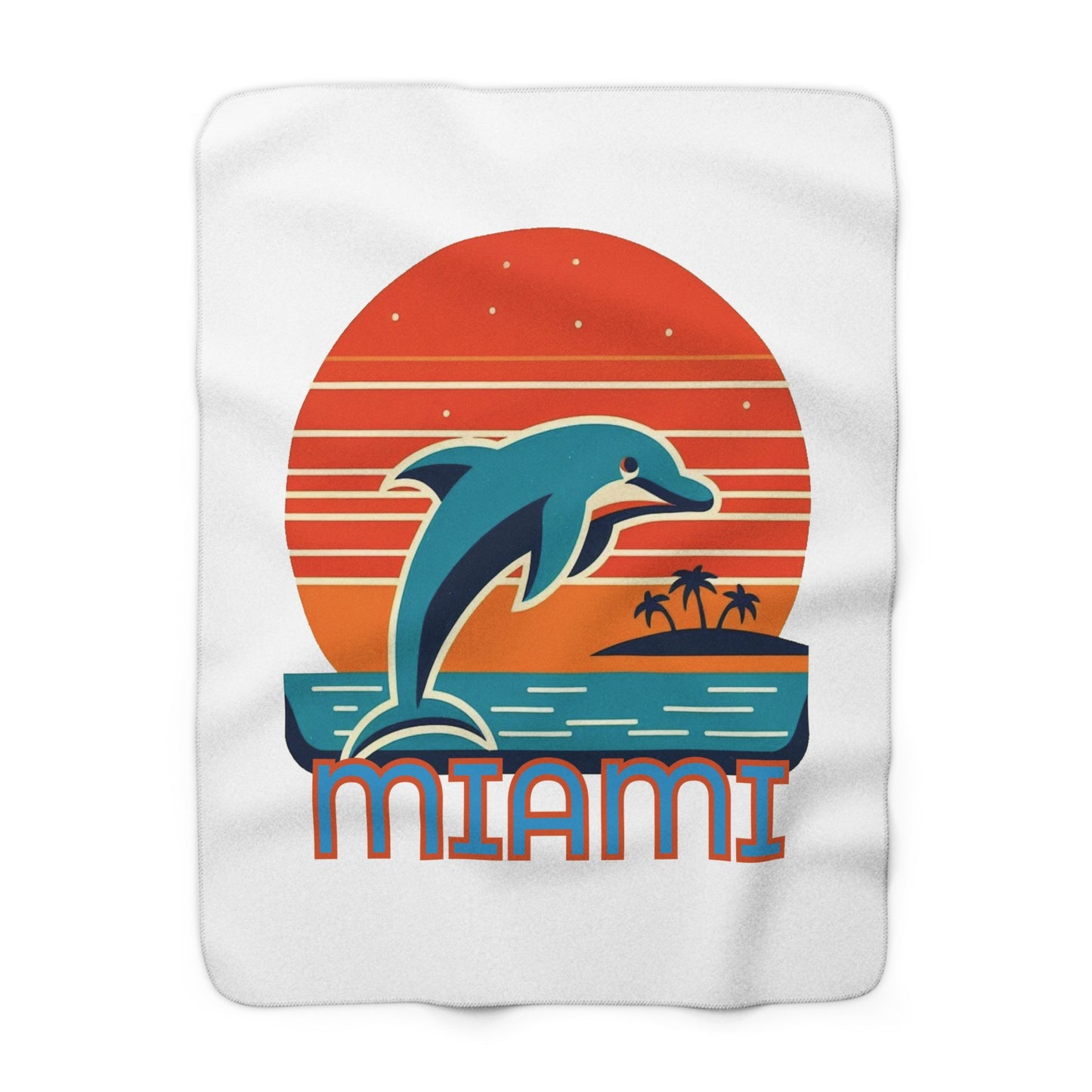 Miami Football Design Sherpa Fleece Blanket