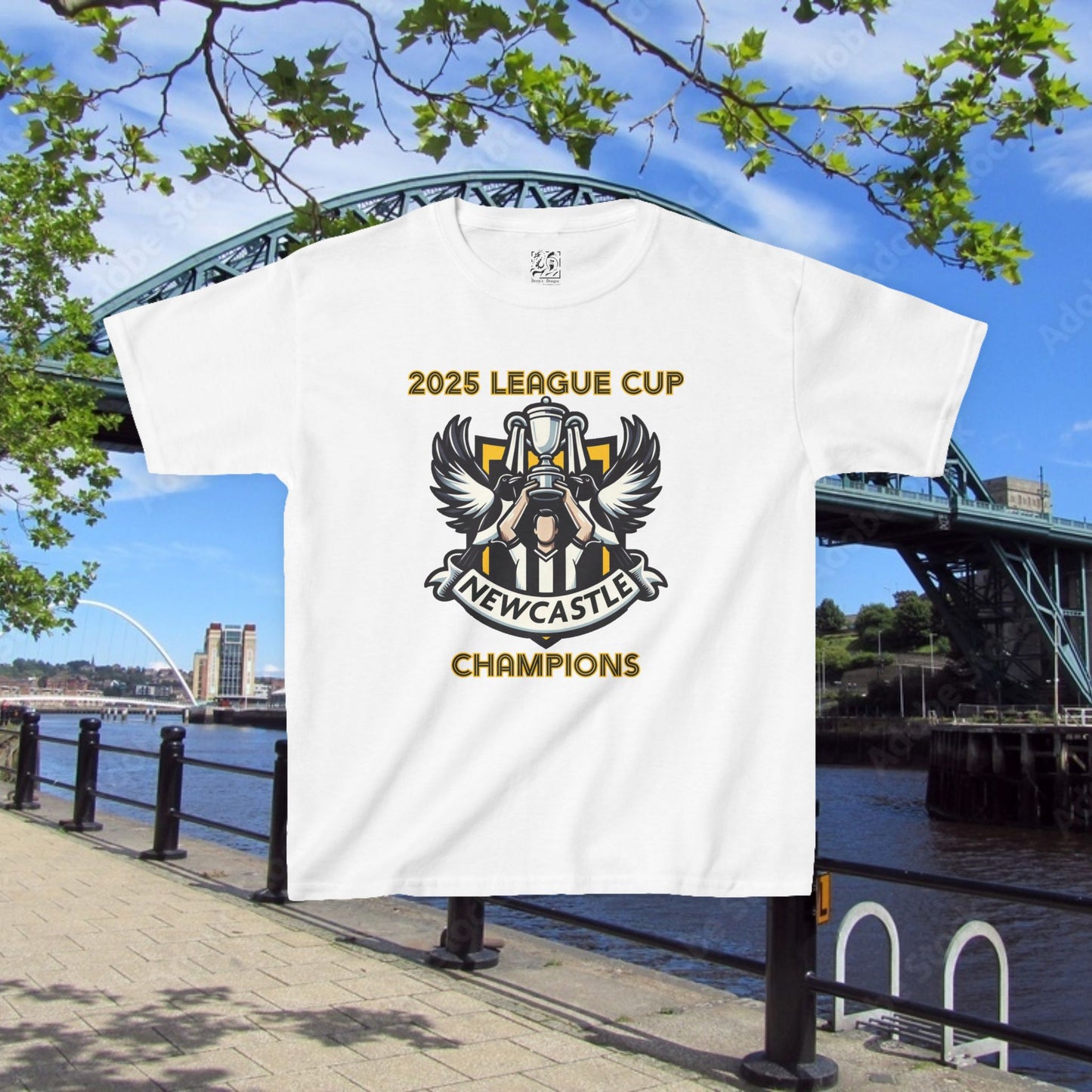 Newcastle Cup Champions Crest Kids Tee
