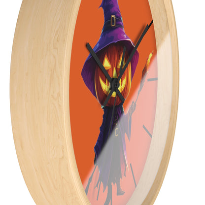 Pumpkin Wizard Wall Clock